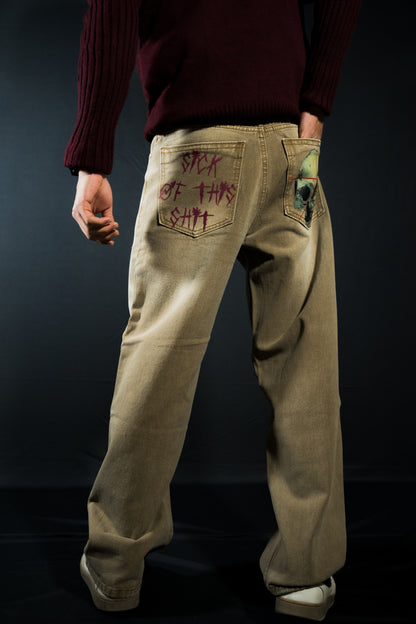Skull Graffiti - Denim Pants