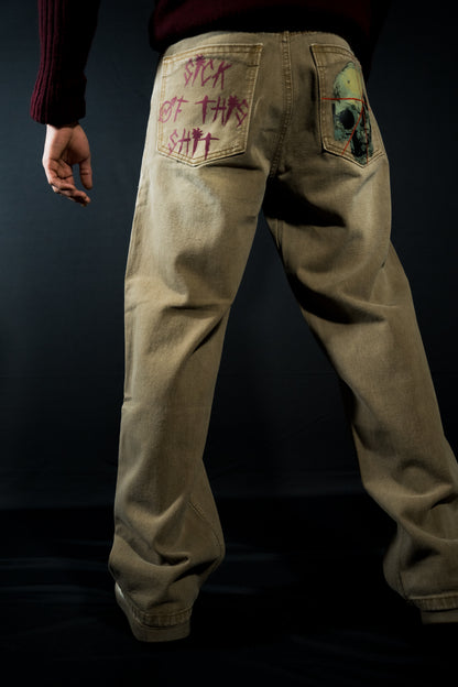 Skull Graffiti - Denim Pants